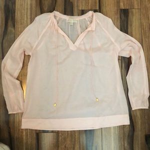 Michael Kors Pink Sheer Blouse